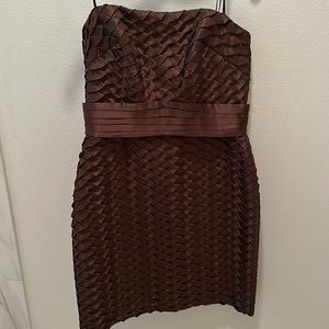 ABS Collection 6 NWT strapless chocolate brown cocktail mini dress